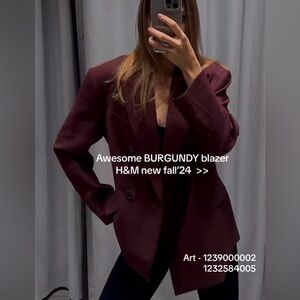 burgundy blazer H&M